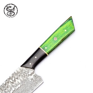 มีดเชฟดามัสกัส8นิ้ว,มีดเชฟในครัวมีสไตล์พร้อมชุดหนัง - Product Image 4