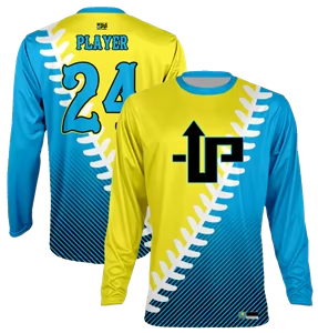 เสื้อเจอร์ซีย์ซอฟต์บอลแขนยาวคอกลมผ้าโพลีเอสเตอร์ออกแบบโลโก้ได้ตามต้องการ - Product Image 4