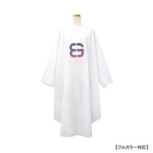 ผ้าคลุมตัดผมเด็กแบบกันน้ำ สีขาว ลายกากบาท รุ่นพื้นฐาน - Product Image 5