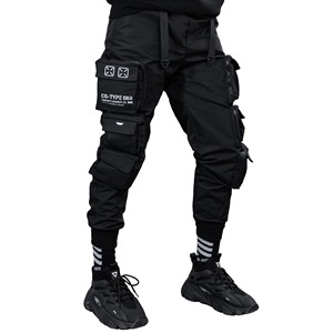 Pantalons pour Homme Joggers Délavés Tenues Streetwear Pantalons Cargo Superposés Sur Mesure avec Étiquettes Privées Logo pour Hommes - Product Image 3