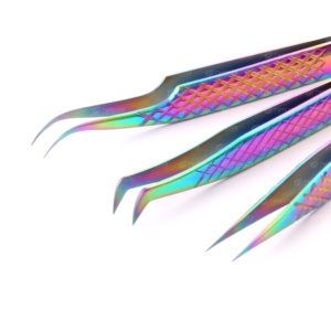 Pinzas Profesionales de Precisión con Punta de Fibra para Extensión de Pestañas, Pinzas Multiusos para Aislamiento de Volumen y Pestañas Clásicas - Product Image 5