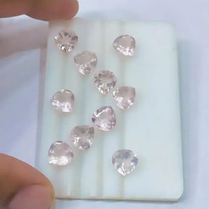 Superfine Quality Loupe Clean Natural <b>Rose</b> <b>Quartz</b> Facet Heart Cut Calibrated <b>Rose</b> <b>Quartz</b> Gemstones - Product Image 1