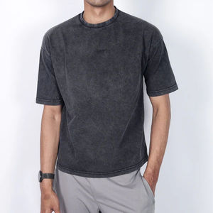 High Quality Custom <b>Water</b> Washed Heavy <b>Weight</b> T Shirt Oversized 100% Cotton Ringer Oversize <b>Water</b> Wash T- Shirt For Men - Product Image 6