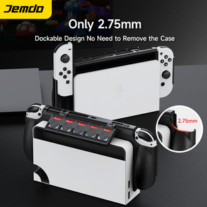 Jemdo Mango ergonómico y cómodo para <span class=keywords><strong>Switch</strong></span> OLED Estuche rígido <span class=keywords><strong>de</strong></span> una pieza 5 Ranuras para tarjetas <span class=keywords><strong>de</strong></span> juego para <span class=keywords><strong>Nintendo</strong></span> Juego a prueba <span class=keywords><strong>de</strong></span> golpes - Product Image 5
