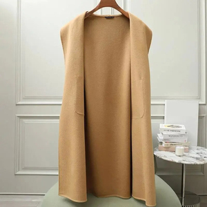 เสื้อโค้ทขนสัตว์100% สองด้านสำหรับผู้หญิง, เสื้อโค้ทขนสัตว์ยาวกันลมเสื้อแจ็คเก็ตเสื้อผ้าหรูหราสำหรับฤดูใบไม้ร่วงฤดูหนาว - Product Image 2