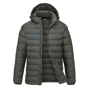 Veste à capuche détachable pour hommes en gros Manteau d'hiver léger résistant à l'eau isolé Logo Impression Patch Broderie - Product Image 1