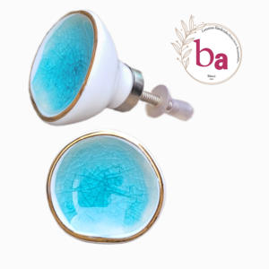 ลูกบิดลิ้นชักตู้เซรามิกสีเขียวโมร็อกโกสไตล์อเมริกันสำหรับห้องครัวห้องนอนห้องรับประทานอาหารอุตสาหกรรม - Product Image 1