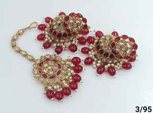 ชุดต่างหูระย้าพร้อมต่างหูมุกเทียมสำหรับผู้หญิงและเด็กผู้หญิงดีไซน์ใหม่ล่าสุดของอินเดีย - Product Image 3