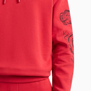 Sudadera personalizada 100% algodón de peso pesado con serigrafía de alta calidad, sudadera con capucha y estampado de hojaldre, ropa deportiva - Product Image 6