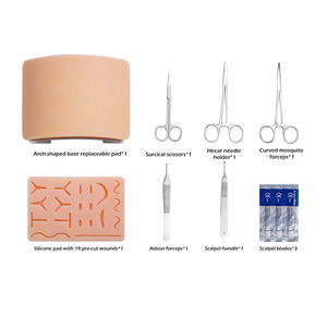 Kit de práctica Kit de instrumentos quirúrgicos Acero inoxidable con estuche 5 piezas Kit quirúrgico de disección Herramientas de cirugía - Product Image 1