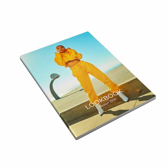 Perfect Bound Book Printing Full Color Look Book Photo Art Sport Look Book Printing Service