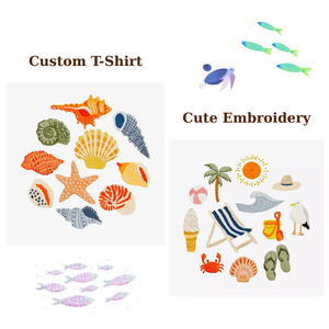 Venta al por mayor personalizado bordado algodón camiseta de alta calidad Casual uso diario de manga corta Top estilo de vacaciones de verano para hombres y mujeres - Product Image 6