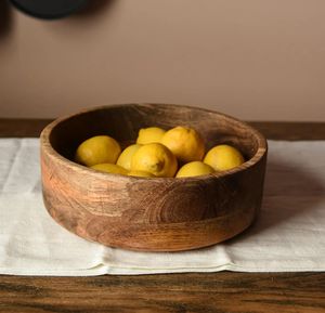 Ensaladera de madera de mango, hecho a mano, duradero y elegante, accesorio de comedor de madera Natural, centro de mesa pequeño rústico de madera - Product Image 4