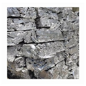 Déchets de tôles d'aluminium blanc argenté, alliage 6063, aluminium recyclé, pressage en balles pour le recyclage, approvisionnement en vrac, Floride - Product Image 1