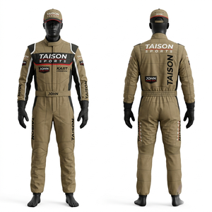 Traje de Karting Premium de Poliéster Cordura de 320 GSM, Diseño de Paneles en Naranja, Negro y Blanco, Logotipo Personalizado con Sublimación y Bordado - Product Image 5