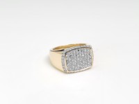 Meilleurs prix – Bagues unisexes en argent sterling fin, style hip-hop, entièrement serties de moissanite VVS taille brillant, sertissage en canal, finition or