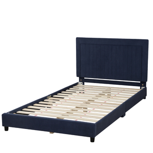 Upholstered Twin Bed Frames for Kids,Velvet Toddler Bed ,Morden Children Bed , Height-Adjustable Headboard Teenage for Bedroom - Product Image 2