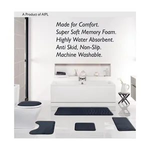 Best Selling Soft Bathroom floor mat Absorbent Non-Slip high quality personalized rugs and mats from Indian Supplier