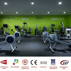 T-Rex Wooden Pattern PVC Gym Flooring Tiles Shock Absorption Indoor Fitness - Product Image 3