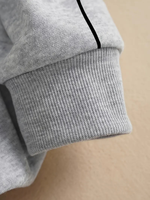 Ensemble de sport vintage deux pièces pour femme : Sweat-shirt à manches longues et col rabattu, pantalon taille haute décontracté, boutons unis pour l'hiver