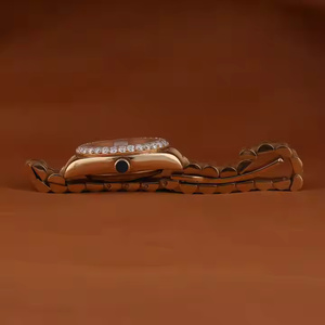 Tùy Chỉnh Miyota 41Mm Cổ Điển Màu Hồng Quay Số Moissanite Kim Cương Thép Không Gỉ Ban Nhạc Vàng Sang Trọng Đồng Hồ Cơ Khí 20Mm Người Đàn Ông Phụ Nữ - Product Image 4