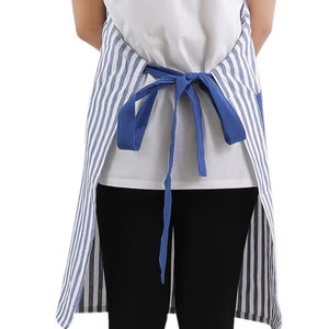 100% Cotton Yarn-Dyed Bib <b>Apron</b> Grey Waist Bib Food Cooking Salon Barber Garden BBQ PE LDPE PU <b>PVC</b> Denim Fabric Polyester - Product Image 1