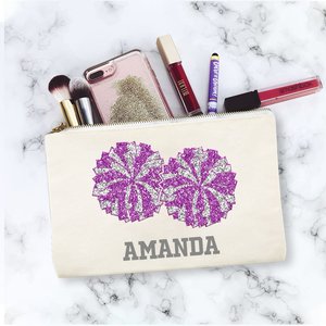 Bolsa de Maquillaje Cosmética Portátil Personalizada con Diseño de Lentejuelas Brillantes para Pompones de Animadoras - Product Image 5