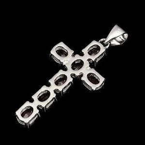 Colgante de Plata de Ley 925 de Calidad AAA+ con Rubí Ovalado de 5x4mm, Joyería con Piedra Preciosa Natural Cus-Jew101 - Product Image 3