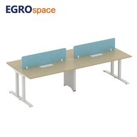 EGROspace Mobilier Minimaliste Haut de Gamme Poste de Travail Modulaire Combiné pour Coworking et Bureau avec Cloison de Séparation pour Employés