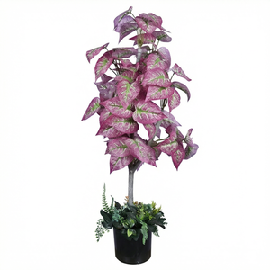 <b>Artificial</b> Plant Variegated Caladium Potted <b>Tree</b> - Product Image 3
