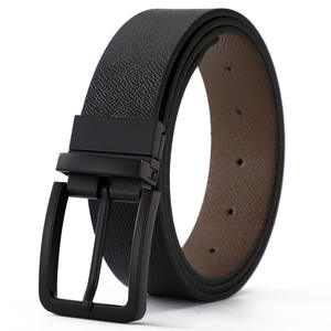 Alta calidad nuevo duradero ecológico 3,3 cm ancho cinturón de cuero dividido estilo Formal ajustable con hebilla de aleación Material de piel de vaca - Product Image 4