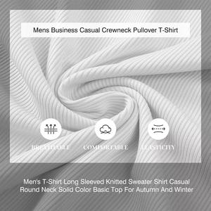 Haut à col roulé à manches longues pour hommes, pull-over décontracté en coton, chemise de superposition OEM ODM, sweat-shirt à la mode - Product Image 6