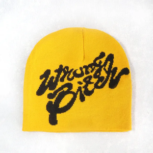 100% acrylique tricoté hiver chapeau Super haute qualité décontracté polyvalent bonnet pour hommes femmes lettre personnage motif offre chaleur - Product Image 4