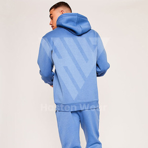 Chándales de hombre 2025 a granel, Material de lana de algodón a la moda, cuello con capucha, ropa de calle, chándal para invierno - Product Image 3
