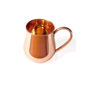 Taza de mula de Moscú de cobre puro con acabado brillante para bebidas frías, cerveza, vino, uso para beber, Bar, Hotel, decoración del hogar - Product Image 1