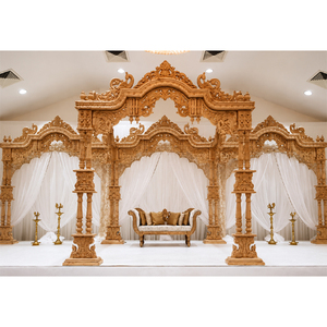 Boda hindú madera tallada Mayur Mandap artesanía de madera India Pavo Real boda Mandap Gujarati boda cisne de madera Mandap Reino Unido - Product Image 1