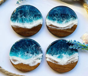 Posavasos redondo de cristal elegante, diseño transparente duradero, perfecto para el hogar, comedor, café, té y mesa de oficina, uso de la India - Product Image 6