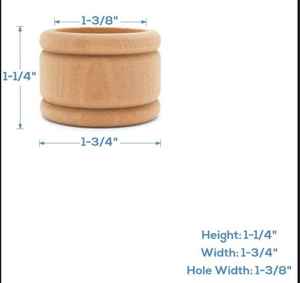 Rond de serviette en bois naturel de style Boho pour événements - Product Image 3