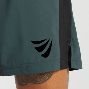 Pantalones cortos de gimnasio 2 en 1 de calle alta para hombre personalizados al por mayor algodón de secado rápido con bolsillos en la cintura elástica estilo motorista de moda - Product Image 6