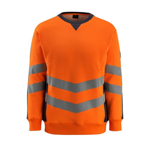 Sudadera de manga larga reflectante de alta visibilidad, seguridad en el trabajo, sudadera de seguridad personalizada, ropa de trabajo, sudadera con llama mecánica para hombres - Product Image 4