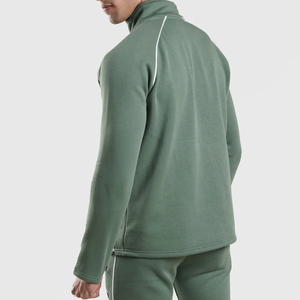 Sweat-shirts à col ras du cou et demi-zip en coton personnalisés grande taille RTS, respirants et écologiques, sweats à capuche pour hommes de haute qualité - Product Image 2