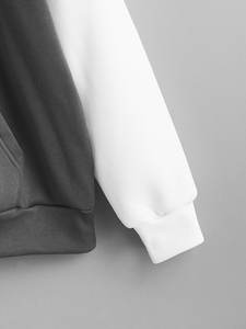 เสื้อสวมหัวมีฮู้ดสำหรับผู้หญิงเสื้อสเวตเชิ้ตมีฮู้ดเสื้อสวมหัวพิมพ์บล็อกสีปรับแต่งได้สำหรับฤดูหนาวโลโก้ด้านหน้า - Product Image 3