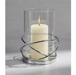Tabletop Decorative Metal and Glass <b>Hurricanes</b> <b>Candle</b> Votive Gold Color for Home Living Room Desktop Decoration - Product Image 4