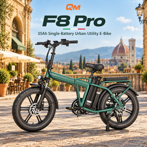 Vélo électrique pliable QM F8 Pro, pneus larges 20x4.0, batterie lithium 35Ah, vélo utilitaire urbain, Bici elettrica - Product Image 1