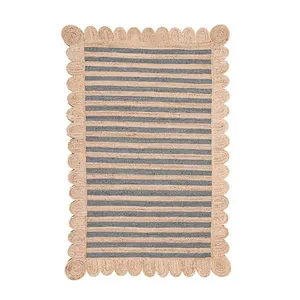 Make a Statement with Neutral-Toned Jute Carpets: Sustainable, Handwoven Beauty Embroidered Carpet & Rugs For Sale