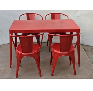 Công Nghiệp Kim Loại Sắt Bàn Ăn Vuông 4 Chỗ Ngồi Patio Sáng Đầy Màu Sắc Ngoài Trời Quán Cà Phê Nhà Hàng Bàn Ăn Trực Tiếp Từ Ấn Độ - Product Image 2