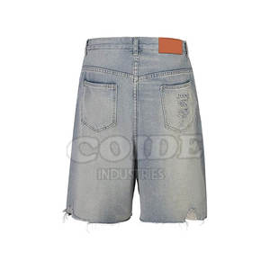 Servicio OEM al por mayor diseño personalizado hombres pantalones vaqueros pantalones cortos nueva llegada Etiqueta Privada 2025 logotipo personalizado - Product Image 2