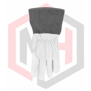 Guantes de cuero resistentes al calor con protección extendida para la muñeca, guantes de soldadura TIG MIG - Product Image 4