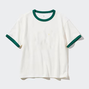 Ringer T Shirts Hombres Moda Loose Fit Crewneck Airism Hombres Camiseta Hombres Camisas de gran tamaño Manga corta Suelta Sólido Camiseta básica Top - Product Image 3