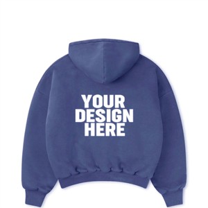 Sweat à capuche vintage personnalisé pour homme, 100 % coton 430 g/m², ourlet court vieilli, délavage acide, impression numérique DTG, tissu brodé pour l'hiver - Product Image 2